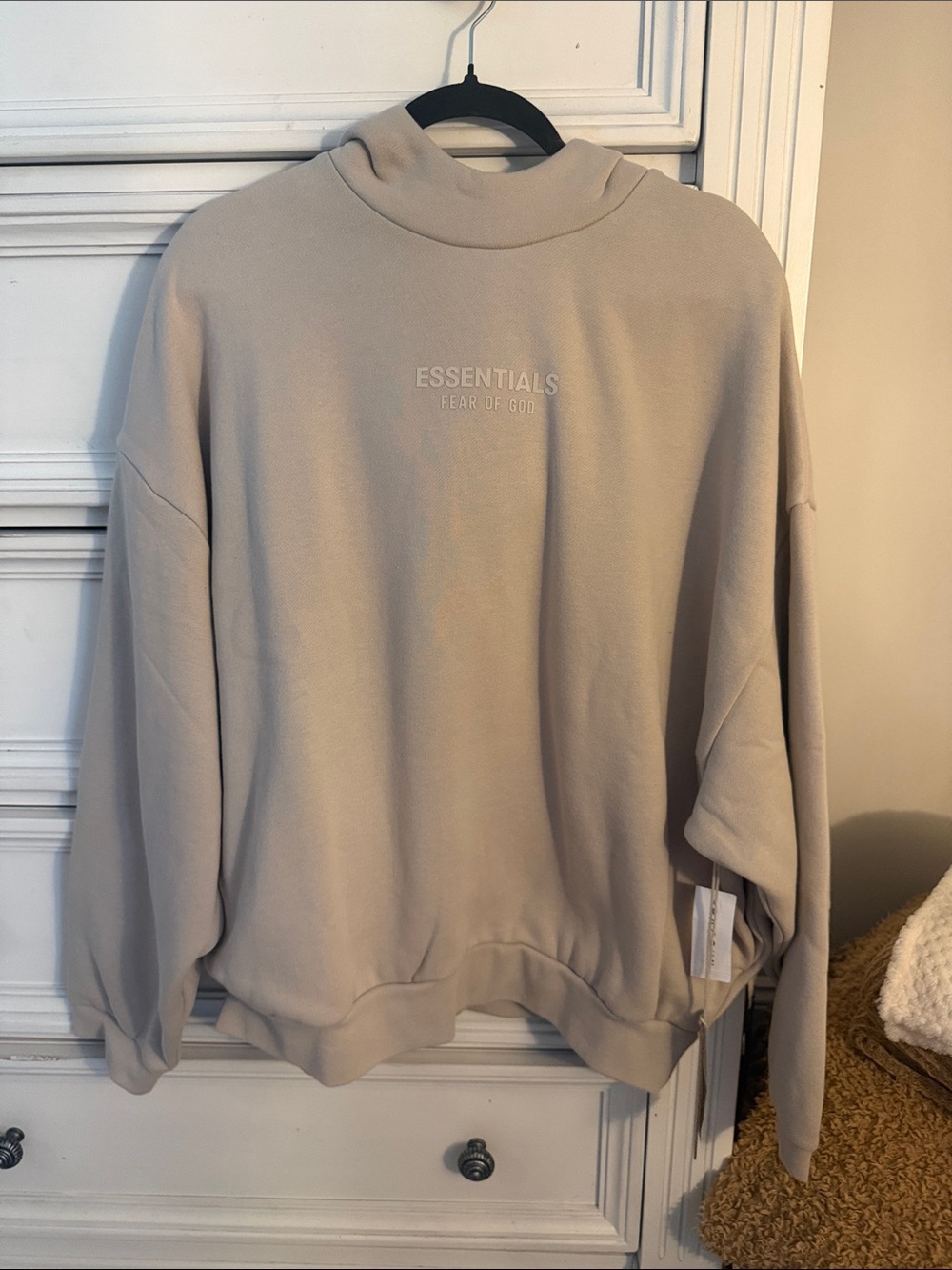 Fear of God Essentials Crewneck Sweater in Light Cream